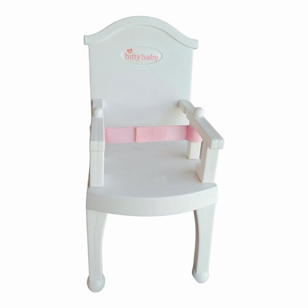 American Girl Bitty Baby Doll White High Chair Toy with Belt Retired No Tray